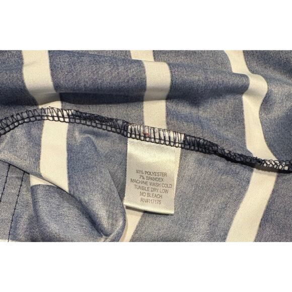 SAINT TROPEZ WEST Blue Stripe Cover Up | Beach Cruise Pool Swim Top | SMALL - Picture 8 of 8